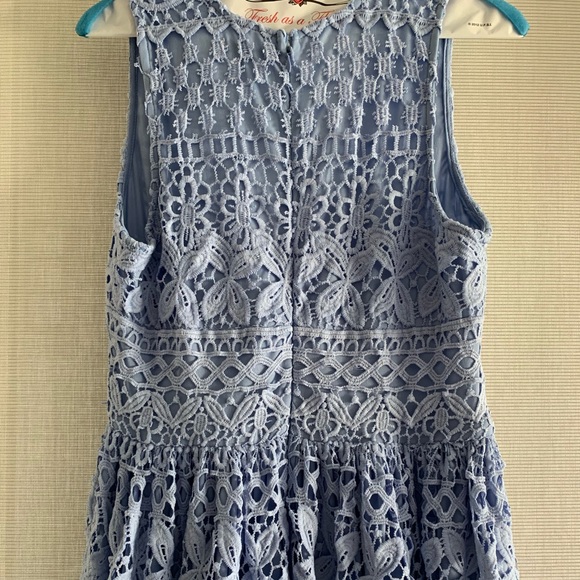 Powder Blue Lace Maxi Dress - Picture 8 of 8